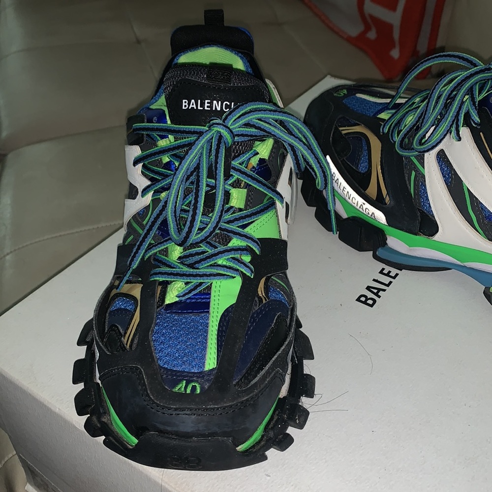 BALENCIAGA TRACK SNEAKERS ( BLACK BLUE AND GREEN ) AUTHENTIC